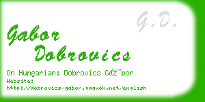 gabor dobrovics business card